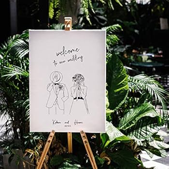 イラスト ポスター ウェルカムボードなど Amazon.co.jp: 新郎新婦イラストウェルカムボードwd2 ポスター紙